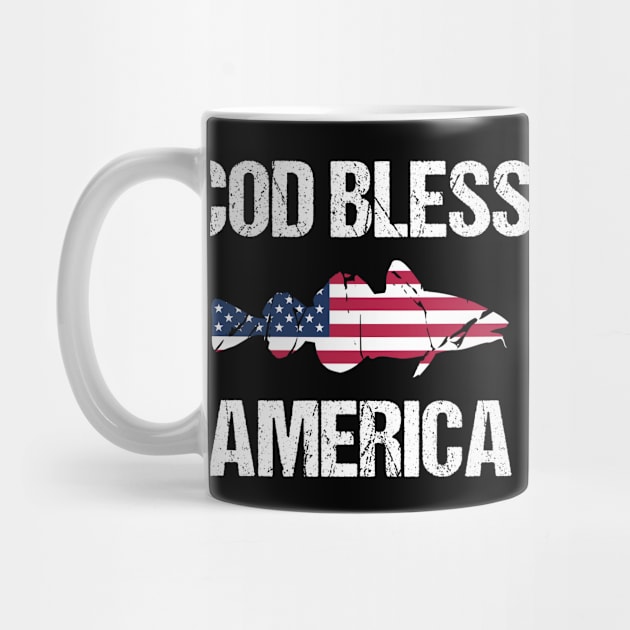 Cod Bless America Cod Fish by Shirts That Bangs